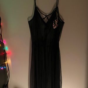 Forever 21 see through, mesh polka dot dress